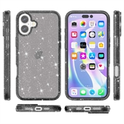 iPhone 16 Plus Stylish Glitter Series Hybridikotelo - Musta