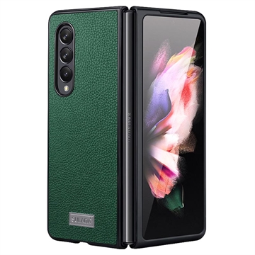 Samsung Galaxy Z Fold4 Sulada Luxury Sajan Hybridikotelo - Vihreä