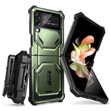 Supcase i-Blason Armorbox Samsung Galaxy Z Flip4 Hybridikotelo - Vihreä