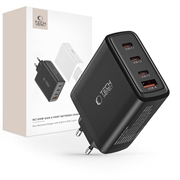 Tech-Protect NC100W-GAN 4-Porttinen Verkkolaturi 100W - 3xUSB-C, USB-A - Musta