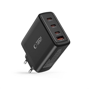 Tech-Protect NC100W-GAN 4-Porttinen Verkkolaturi 100W - 3xUSB-C, USB-A - Musta