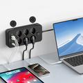 Tech-Protect PC6X6 Virtapistoke - 3 USB-A, 3 USB-C, 6 pistorasiaa, 200cm:n kaapeli - musta