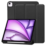 iPad Air 13 (2024) Tech-Protect SmartCase Pen Tri-Fold Folio kotelo - Musta