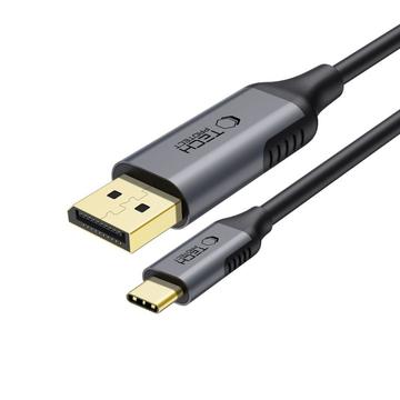 Tech-Protect UltraBoost USB-C ja DisplayPort 1.4 -kaapeli - 8K@60Hz, 180cm - Musta