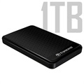 Transcend StoreJet 25A3 USB 3.1 Gen 1 Ulkoinen Kiintolevy - 1TB - Musta