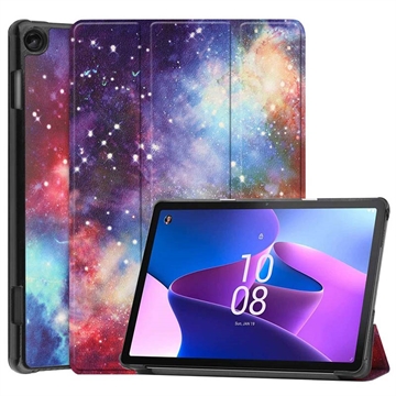 Lenovo Tab M10 Gen 3 Tri-Fold Sarjan Smart Lompakkokotelo - Galaksi