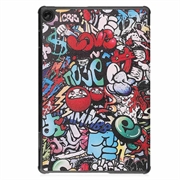 Lenovo Tab M10 Gen 3 Tri-Fold Sarjan Smart Lompakkokotelo - Graffiti