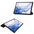 Samsung Galaxy Tab S9 Tri-Fold Sarjan Smart Lompakkokotelo - Musta