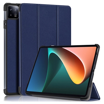 Tri-Fold Series Xiaomi Pad 6/Pad 6 Pro Smart Foliokotelo - Sininen