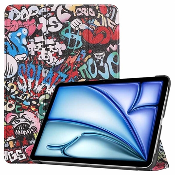 iPad Air 11 (2024) Tri-Fold Sarjan Smart Lompakkokotelo - Graffiti