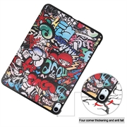 iPad Air 11 (2024) Tri-Fold Sarjan Smart Lompakkokotelo - Graffiti