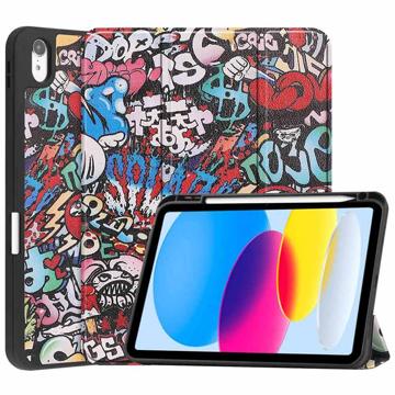 Tri-Fold Sarjan iPad (2022) Smart Lompakkokotelo - Graffiti