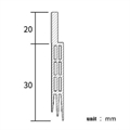 Silikoninen oven alla oleva vetovastus - 1m