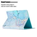 Universal Marble Pattern Tablet Folio Kotelo - 10" - Sininen