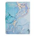 Universal Marble Pattern Tablet Folio Kotelo - 10" - Sininen