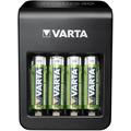 Varta LCD-pistokelatauslaite + akkulaturi ja 4x R6/AA akkua.