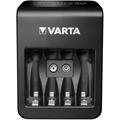 Varta LCD-pistokelatauslaite + akkulaturi ja 4x R6/AA akkua.