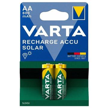 Varta Solar ladattavat AA-paristot 800mAh - 2 kpl.