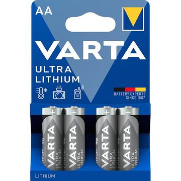 Varta Ultra Lithium L91/AA akku - 4 kpl.