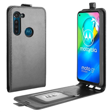 Motorola Moto G8 Power Pystymallinen Lompakkokotelo - Musta