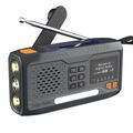 WR-6B Solar Hand Crank Emergency Radio DAB LED-taskulampulla - musta