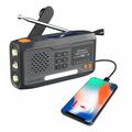 WR-6B Solar Hand Crank Emergency Radio DAB LED-taskulampulla - musta