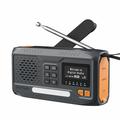 WR-6B Solar Hand Crank Emergency Radio DAB LED-taskulampulla - musta