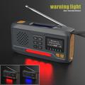 WR-6B Solar Hand Crank Emergency Radio DAB LED-taskulampulla - musta