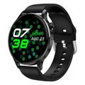 Watch3 pro 1.3" AMOLED Smart Watch Metal Case Bluetooth Call Naisten terveys Rannekoru sykkeen seuranta - Musta