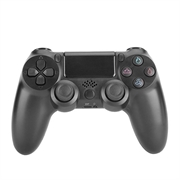 Langaton peliohjain Gamepad PS4-peliin Joystick kaiuttimella ja stereokuulokeliitännällä - Musta