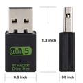 Langaton USB WiFi-dongle / Bluetooth-sovitin - 600Mbps