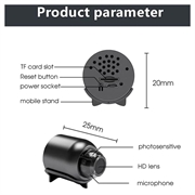 X5 kodin turvallisuus Mini WiFi-kamera 1080P AI ihmiskehontunnistus HD-pimeänäkökamera