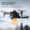 XKJ K6 MAX 3-kamera esteiden välttäminen Drone HD Ilmakuvaus taittuva Quadcopter RC Aircraft yhdellä akulla - harmaa