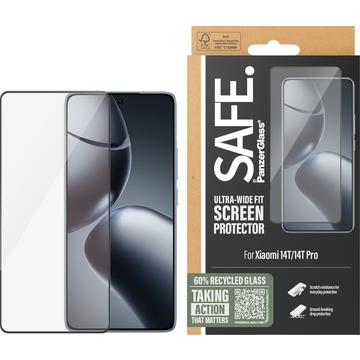 Xiaomi 14T/14T Pro PanzerGlass Safe Ultra-Wide Fit Panssarilasi - 9H - Musta reuna