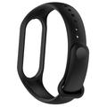 Xiaomi Mi Band 5/6/7 Matta silikoniranneke - musta