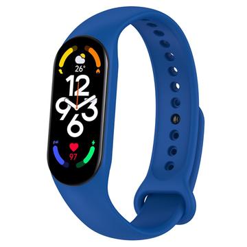 Xiaomi Mi Band 5/6/7 Matta silikoniranneke - sininen