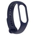 Xiaomi Mi Band 5/6/7 Matta silikoniranneke - Tummansininen