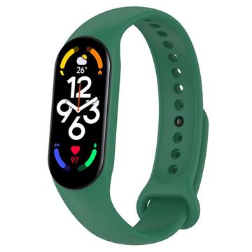 Xiaomi Mi Band 5/6/7 Matta silikoniranneke - vihreä