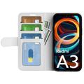 Xiaomi Redmi A3 Lompakkokotelo Magneettisella Sulkijalla - Valkoinen