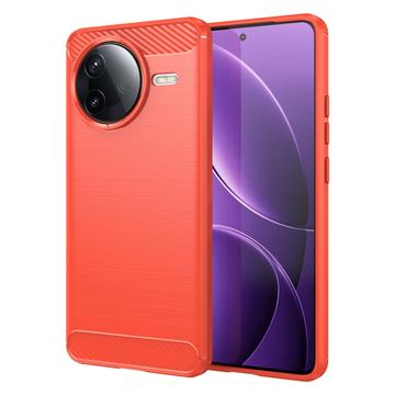 Xiaomi Redmi K80 Harjattu TPU Suojakuori - Hiilikuitu