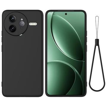 Xiaomi Redmi K80 Pro Nestemäinen silikonikotelo käsihihnalla