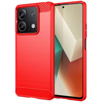 Xiaomi Redmi Note 13 Harjattu TPU Suojakuori - Hiilikuitu