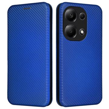 Xiaomi Redmi Note 13 Pro 4G/Poco M6 Pro Läppäkotelo - Hiilikuitu - Sininen