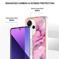 Xiaomi Redmi Note 13 Pro+ Marble Pattern Galvanoitu TPU-Suojakotelo