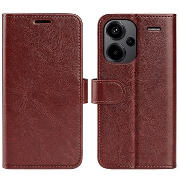 Xiaomi Redmi Note 13 Pro+ Lompakkokotelo Magneettisella Sulkijalla - Ruskea