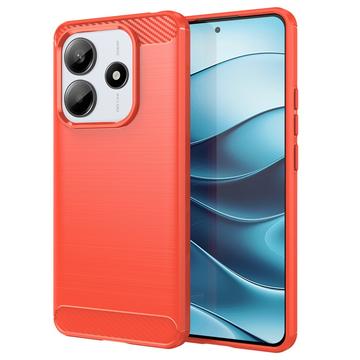 Xiaomi Redmi Note 14 Harjattu TPU Suojakuori - Hiilikuitu