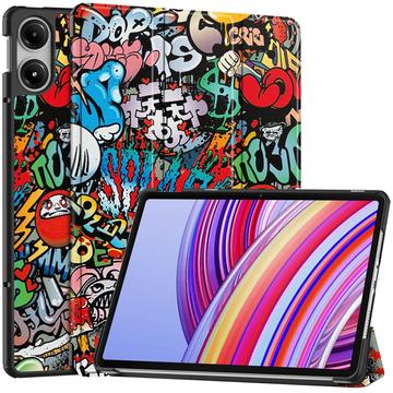 Xiaomi Redmi Pad Pro/Poco Pad Tri-Fold Sarjan Smart Lompakkokotelo - Graffiti