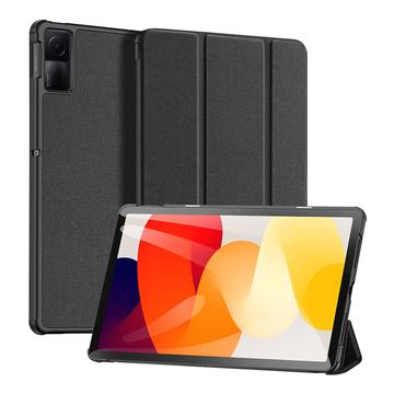 Xiaomi Redmi Pad SE Dux Ducis Domo Tri-Fold Smart Lompakkokotelo - Musta