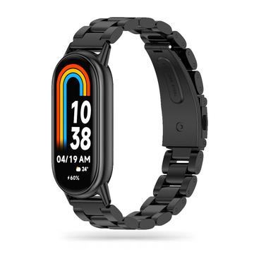 Xiaomi Smart Band 8/9 NFC Tech-Protect ruostumattomasta teräksestä valmistettu hihna - musta