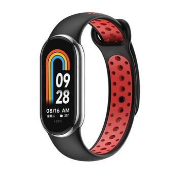 Xiaomi Smart Band 8/9 Beline Design silikonihihna - punainen / musta